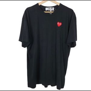 Commes Des Garcons Play Basic Logo Tee Size XXL